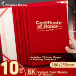 Kingdee Honor Certificate 10 Books 8K Suede Certificate Award Ceremony Use BCBQ502 with 15 Pages of Certificate Inner Core - Image 3