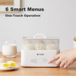 ankale multifunctional egg cooker for 1-3 people with small intelligent timing automatic power off to prevent dry burning soft Jinsha hot spring steamed egg custard single layer 6 pieces egg steamer AJL-ZD11 - Image 4