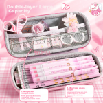 Deli (deli) promising student stationery set exam gel pen ballpoint pen leather notebook exam set gift box 11-piece gift SG169 Children's Day gift - Image 4