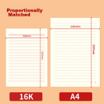 SIMAA 5 A4/20 sheets of letter paper application paper for joining the party single-line letter paper college student application note letter paper red horizontal manuscript paper - Image 4