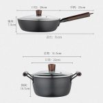 Debo Debo cookware set frying pan soup pot two-piece set iron pot non-stick pan not picky stove DEP-DZ691