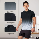 361° short-sleeved T-shirt women's spring and summer quick-drying clothes round neck printing breathable loose sports casual wear 662424115-1