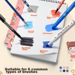 [Essential for back to school] KACO Shuyuan gel pen 0.5mm black press pen bullet signature pen fountain pen office supplies 10 pieces/box K1015 - Image 3