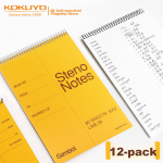 KOKUYO spiral notebook Gambol vertical flip coil top flip 6x9 inch center column 80 sheets/book 12 books WCN-S6090 - Image 2