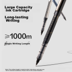 Deli [Anti-fall Little King Kong] Quick-drying straight liquid straight liquid neutral pen ballpoint pen 0.5mm ST head reinforced needle tube black 12 pieces/box S1629 - Image 6