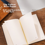 Deli leather notebook notepad meeting record book sheepskin thickened A5/120 sheets single BP103 blue (to be expected in the future) - Image 5