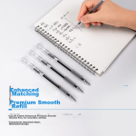 Deli (deli) smooth MUJI style neutral pen 0.5mm enhanced needle pen head student neutral pen brush pen ins cold style black 12 pieces/box S108 - Image 3