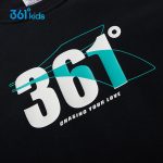 361° children's clothing for boys and girls 2024 autumn 3-12 years old all-match pullover sweatshirt black 150 - Image 9
