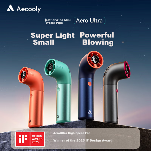 Aecooly Aikuli [Turbo Wind Gathering Small Water Pipe] Handheld Small Fan High Speed Wind Mini Portable USB Electric Fan Silent Desktop Outdoor Long Endurance Strong Wind Power
