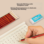 Deli refillable whiteboard pen erasable 10 pcs red office supplies S507 - Image 4