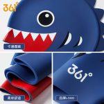 ASK JUNIOR Girls' Spring Jacket Children's Lace Large Lapel Casual Washed Denim Jacket Blue 120 - Image 4