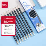 Deli (deli) Zhenshun smooth office neutral pen signature pen 0.5mm bullet head press pen fountain pen office supplies black 6 pieces/box S08-6