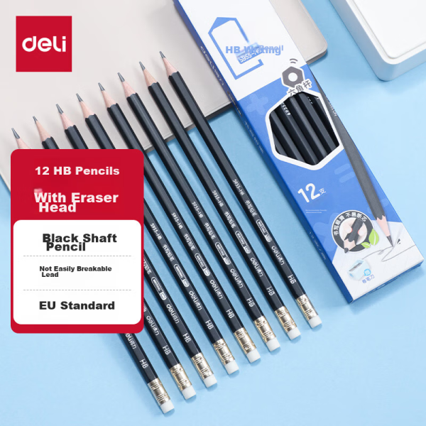 Deli (deli) Zhenshun smooth office neutral pen signature pen 0.5mm bullet head press pen fountain pen office supplies black 6 pieces/box S08-6