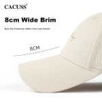 CACUSS Baseball Hat Women's Spring and Autumn Hard Top Cap Outdoor Sun Hat Showing Small Korean Version All-match Sun Hat Beige - Image 3