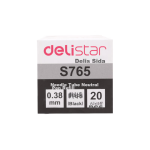 Deli Lianzhong Sanyuan quick-drying test gel pen 0.5mm test available uncapped gel pen review signature pen full needle black 12 pieces/box S109 - Image 3