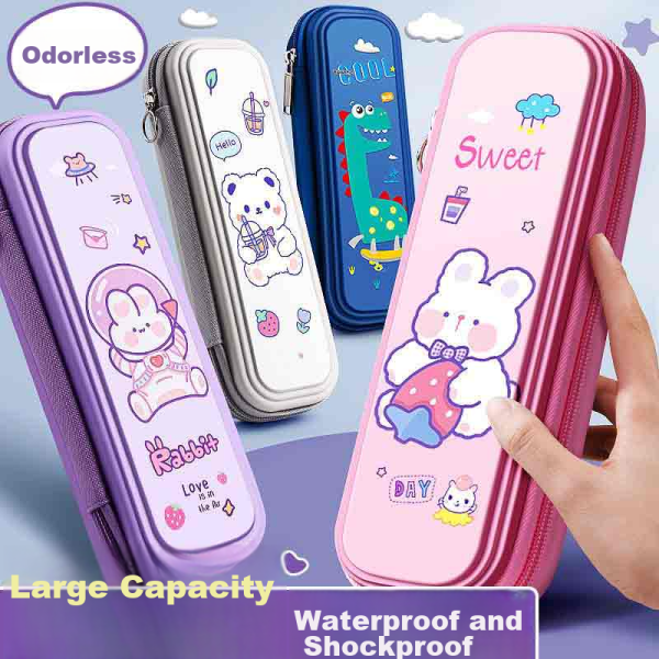 Shuxing pencil case elementary school student pencil case cartoon pencil case girl elementary school student pencil case first grade EVA large capacity layered pencil case children kindergarten cute storage box high appearance boy