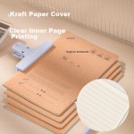Deli 25K loose-leaf notebook 100 sheets replaceable core book business notebook leather cover diary office supplies Morandi color blue 22287 - Image 4