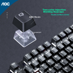 AOC GK410 + MS100 mechanical keyboard and mouse set wired keyboard and mouse set game office computer notebook keyboard full size black red axis - Image 3