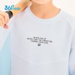 361° children's clothing children's sweatshirt 24 spring and autumn boys and girls middle and large children's sports casual pullover sweatshirt white 140 - Image 2