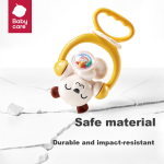 babycare bear dining table rattle baby toy newborn full moon holiday gift soothing hand rattle yellow white - Image 2