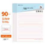 SIMAA single-line letter paper draft paper 16k/90 sheets thickened notebook homework book party application letter paper college student Chinese homework paper 8514 - Image 4