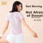 361° sports fitness yoga tops for women spring and summer running short-sleeved T-shirts high-value quick-drying yoga clothes - Image 2