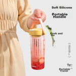 BABLOV flower companion water cup female large capacity high value portable tritan tea and water separation tea straw cup 800ml - Image 5