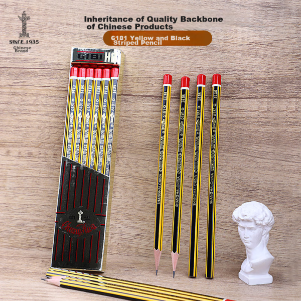 Chinese classic student writing pencil hexagonal rod 12 pieces/box 6181