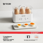 ankale multifunctional egg cooker for 1-3 people with small intelligent timing automatic power off to prevent dry burning soft Jinsha hot spring steamed egg custard single layer 6 pieces egg steamer AJL-ZD11