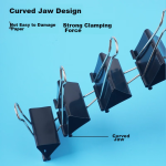 Deli [Super Hot Selling] 82pcs Combination Pack of Long Tail Clip Ticket Clips (25mm*12pcs 19mm*25pcs 15mm*45pcs) / Tube Office Supplies 8521 - Image 4