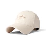 CACUSS Baseball Hat Women's Spring and Autumn Hard Top Cap Outdoor Sun Hat Showing Small Korean Version All-match Sun Hat Beige - Image 5