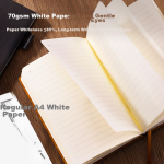 Deli notebook A5/120 sheets sheepskin notebook business office leather cover thickened work notebook leather cover blue BP154 - Image 5