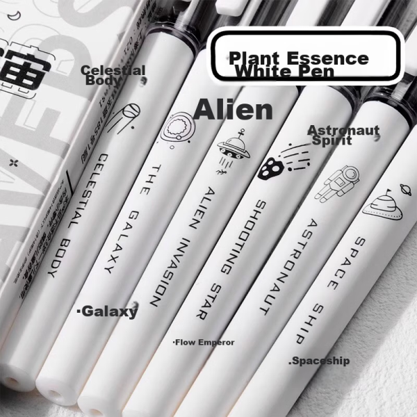 Off-grass black 0.5mm needle tube straight liquid pen quick-drying neutral pen needle tube head carbon straight liquid pen student signature pen water pen wonderful meta-universe [6 pieces]