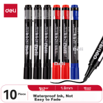 Deli (deli) push erasable gel pen 0.5mm bullet puppy diary student gel pen heat erasable pen black 3 pieces/box SA295 - Image 2