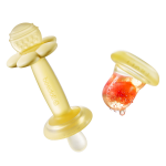 beedoll flower teether baby teething stick 0-1 years old small month old baby anti-sucking hand oral period chewing gum happy olive yellow - Image 8