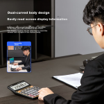 Deli 25K/112 sheets notebook leather cover notepad handbook diary soft copy blue BP151 - Image 7