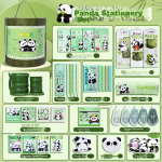 Juvenile companion stationery set gift box elementary school students Children's Day gift girl birthday gift graduation prize gift package souvenir children learning panda hug bucket - Image 4