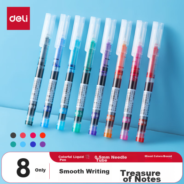 Deli oil-based marker pen quick-drying and not easy to fade logistics home express signature office marker pen student stationery 10 pieces/box S557 white