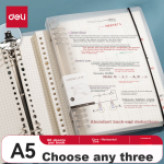Deli 12 A5/40 sheets kraft paper wireless binding soft copy notebook work notebook stationery office supplies 7636 - Image 2