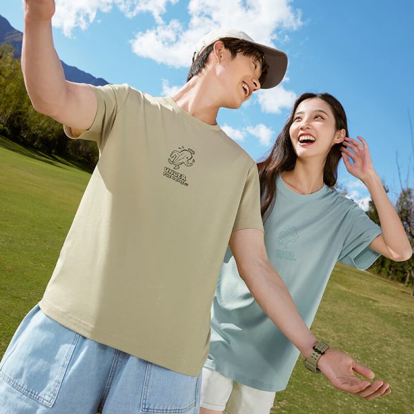 361° T-shirt women's summer short-sleeved top sportswear loose trend casual round neck running clothes 662528106-6
