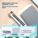 Deli macaron color stapler/binding device/stapler student office lightweight portable light blue - Image 4