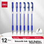 Deli 0.5mm push gel pen fountain pen signature pen 4 colors fashion pen body soft glue handshake black 12 pieces/box