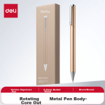 Deli (deli) push gel pen refill quick-drying push tip 0.5mm student stationery red 20 pieces/box 6999