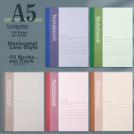 Zuo Lanzhe 10-pack A5 soft copy notebook book 64 sheets 128 pages soft copy thickened notepad simple business work book meeting record book diary stationery customization - Image 3