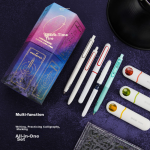 Deli rough-tip erasable whiteboard pen wear-resistant and durable office stationery conference teacher training teaching blue 10 pieces/box P06817 - Image 3