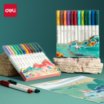 Deli (deli) Notebook Artistic Thread-bound Junior and Senior High School Students Postgraduate Entrance Examination Sewn Diary Thickened Soft Cover Copy Notepad 4 Books [Glass Clear 2]