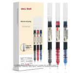 Deli S08 upgraded black gold model large capacity arc closing click neutral pen office pen water pen 0.5mm bullet head black 10 pieces/box S08Pro-10 - Image 10