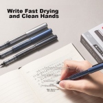 Deli [Anti-fall Little King Kong] Quick-drying straight liquid straight liquid neutral pen ballpoint pen 0.5mm ST head reinforced needle tube black 12 pieces/box S1629 - Image 4