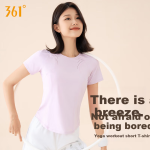 361° sports fitness yoga tops for women spring and summer running short-sleeved T-shirts high-value quick-drying yoga clothes - Image 3