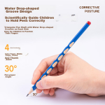 Deli quick-drying gel pen double ball ST pen head 0.5mm student gel pen brush pen exam pen double core black 5 pieces/box S08-E5 - Image 3